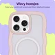 HappyCase Wavy Apple iPhone 16 Pro Max Hoesje MagSafe Back Cover Roze afbeelding 4