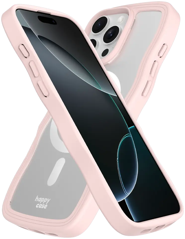 HappyCase Wavy Apple iPhone 16 Pro Max Hoesje MagSafe Back Cover Roze afbeelding 11