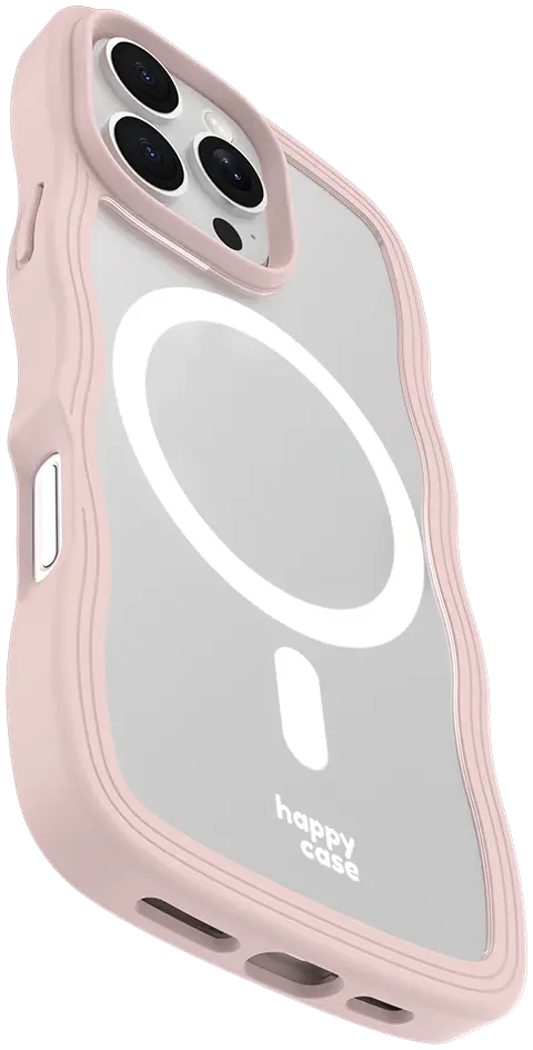 HappyCase Wavy Apple iPhone 16 Pro Max Hoesje MagSafe Back Cover Roze afbeelding 13