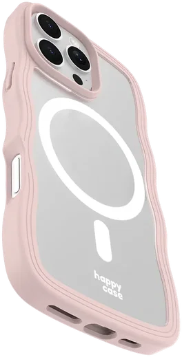HappyCase Wavy Apple iPhone 16 Pro Max Hoesje MagSafe Back Cover Roze afbeelding 13