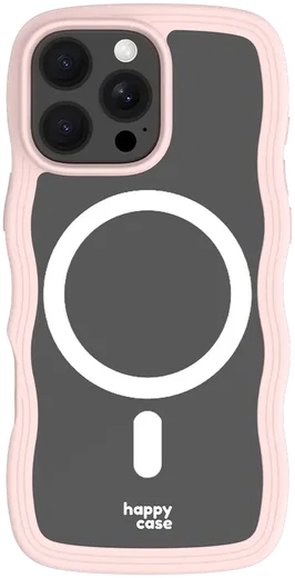 HappyCase Wavy Apple iPhone 16 Pro Max Hoesje MagSafe Back Cover Roze afbeelding 21