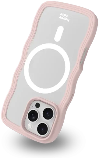 HappyCase Wavy Apple iPhone 16 Pro Max Hoesje MagSafe Back Cover Roze afbeelding 14