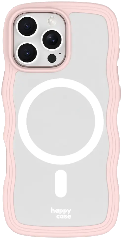 HappyCase Wavy Apple iPhone 16 Pro Max Hoesje MagSafe Back Cover Roze afbeelding 15