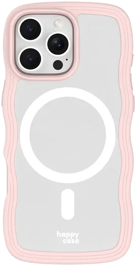 HappyCase Wavy Apple iPhone 16 Pro Max Hoesje MagSafe Back Cover Roze afbeelding 15