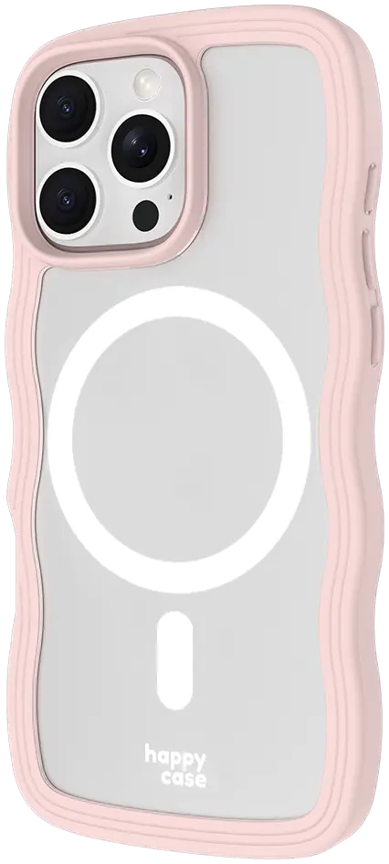 HappyCase Wavy Apple iPhone 16 Pro Max Hoesje MagSafe Back Cover Roze afbeelding 17