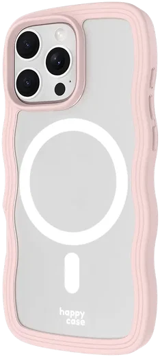 HappyCase Wavy Apple iPhone 16 Pro Max Hoesje MagSafe Back Cover Roze afbeelding 17