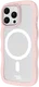 HappyCase Wavy Apple iPhone 16 Pro Max Hoesje MagSafe Back Cover Roze afbeelding 17
