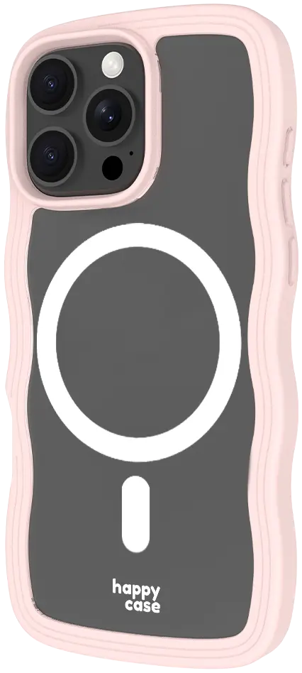 HappyCase Wavy Apple iPhone 16 Pro Max Hoesje MagSafe Back Cover Roze afbeelding 22