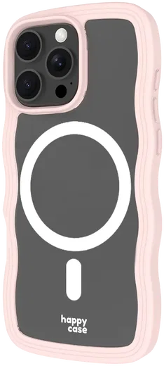 HappyCase Wavy Apple iPhone 16 Pro Max Hoesje MagSafe Back Cover Roze afbeelding 22