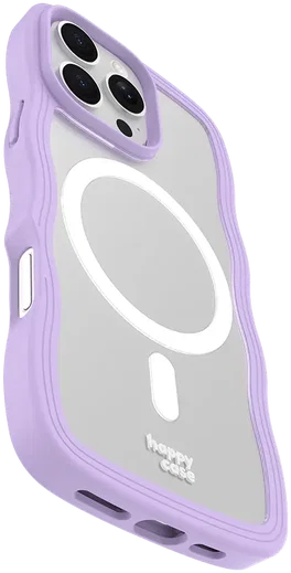 HappyCase Wavy Apple iPhone 16 Pro Max Hoesje MagSafe Back Cover Paars afbeelding 13