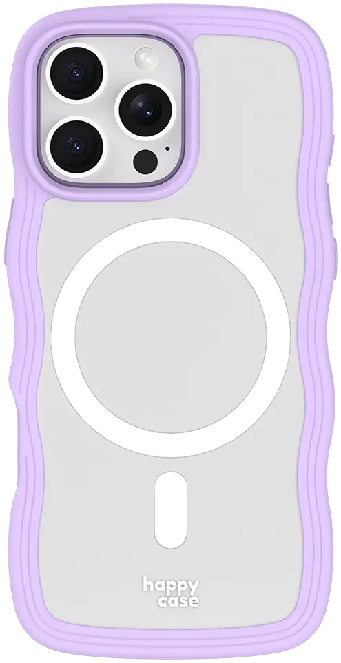 HappyCase Wavy Apple iPhone 16 Pro Max Hoesje MagSafe Back Cover Paars afbeelding 15