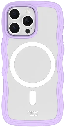 HappyCase Wavy Apple iPhone 16 Pro Max Hoesje MagSafe Back Cover Paars afbeelding 15