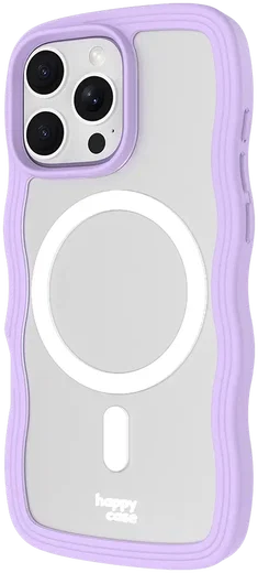 HappyCase Wavy Apple iPhone 16 Pro Max Hoesje MagSafe Back Cover Paars afbeelding 17
