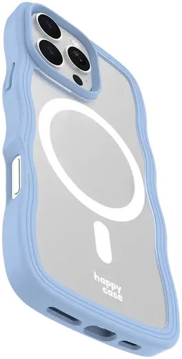 HappyCase Wavy Apple iPhone 16 Pro Max Hoesje MagSafe Back Cover Blauw afbeelding 13