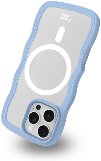 HappyCase Wavy Apple iPhone 16 Pro Max Hoesje MagSafe Back Cover Blauw afbeelding 14