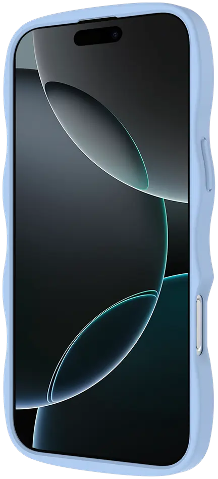 HappyCase Wavy Apple iPhone 16 Pro Max Hoesje MagSafe Back Cover Blauw afbeelding 18