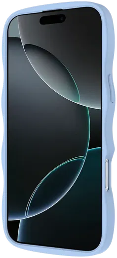 HappyCase Wavy Apple iPhone 16 Pro Max Hoesje MagSafe Back Cover Blauw afbeelding 18