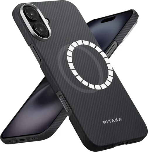 PITAKA MagEZ 6 Apple iPhone 16 Plus Hoesje 600D Ultra Dun MagSafe Zwart afbeelding 1