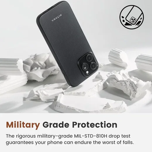 PITAKA MagEZ Pro 4 Military-Grade Apple iPhone 16 Pro Hoesje 600D MagSafe Zwart afbeelding 4
