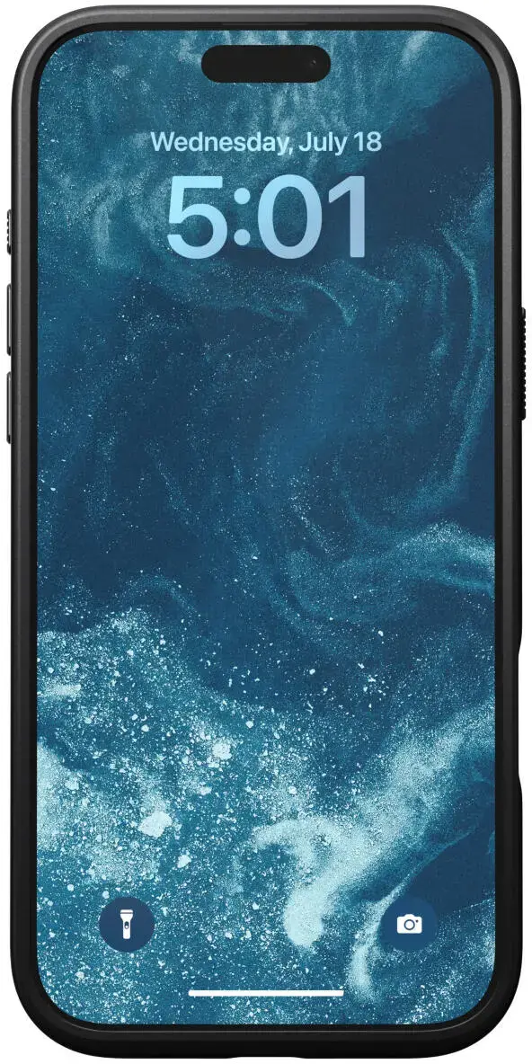 Nomad Modern Leather iPhone 16 Pro Max Hoesje Leer MagSafe Zwart afbeelding 7