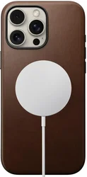 Nomad Modern Leather iPhone 16 Pro Max Hoesje Leer MagSafe Bruin afbeelding