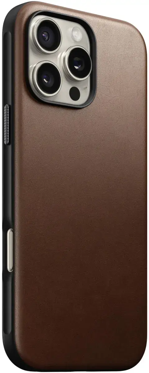 Nomad Modern Leather iPhone 16 Pro Max Hoesje Leer MagSafe Bruin afbeelding 6