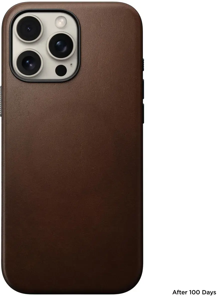 Nomad Modern Leather iPhone 16 Pro Max Hoesje Leer MagSafe Bruin afbeelding 8