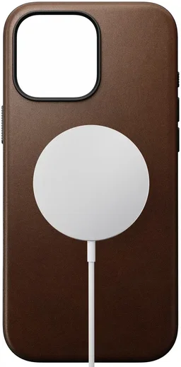 Nomad Modern Leather iPhone 16 Pro Max Hoesje Leer MagSafe Bruin afbeelding 9