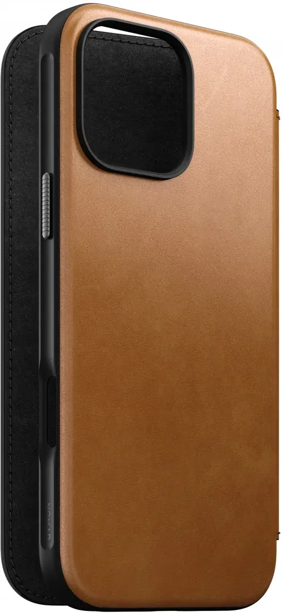 Nomad Modern Leather Folio Apple iPhone 16 Pro Max Hoesje English Tan afbeelding 9