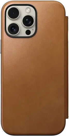 Nomad Modern Leather Folio Apple iPhone 16 Pro Max Hoesje English Tan afbeelding 7
