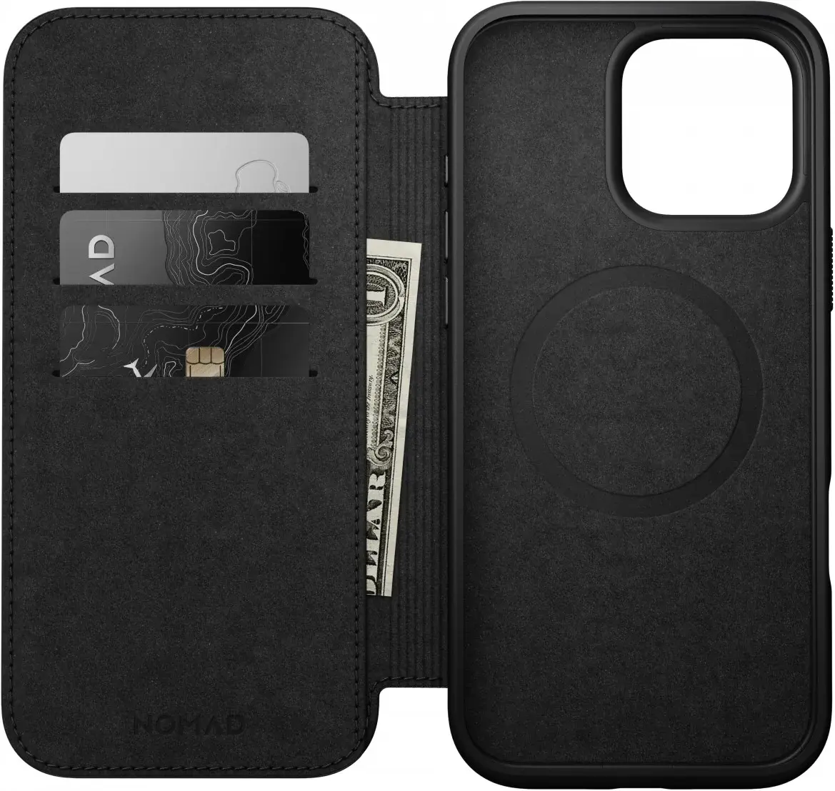 Nomad Modern Leather Folio Apple iPhone 16 Pro Max Hoesje English Tan afbeelding 3