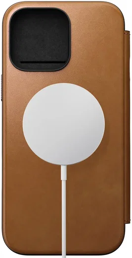 Nomad Modern Leather Folio Apple iPhone 16 Pro Max Hoesje English Tan afbeelding 10