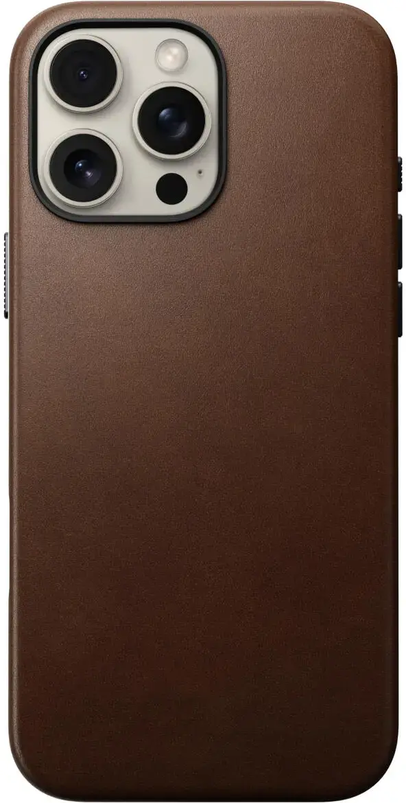 Nomad Traditional Leather iPhone 16 Pro Max Hoesje Leer MagSafe Bruin afbeelding 2