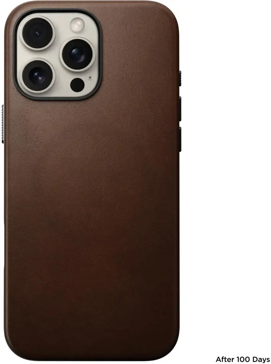 Nomad Traditional Leather iPhone 16 Pro Max Hoesje Leer MagSafe Bruin afbeelding 9