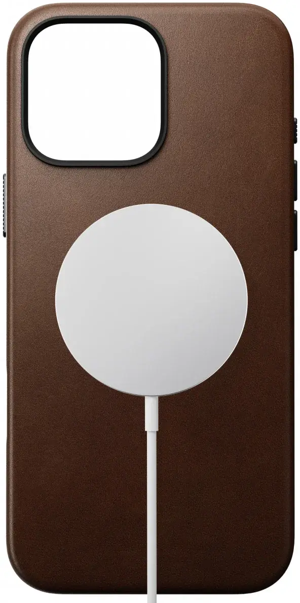 Nomad Traditional Leather iPhone 16 Pro Max Hoesje Leer MagSafe Bruin afbeelding 8