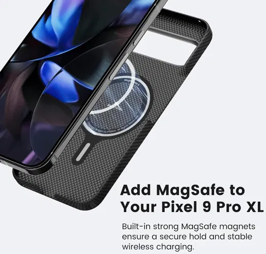 PITAKA MagEZ 6 Google Pixel 9 Pro XL Hoesje 600D Ultra Dun MagSafe Zwart afbeelding 4