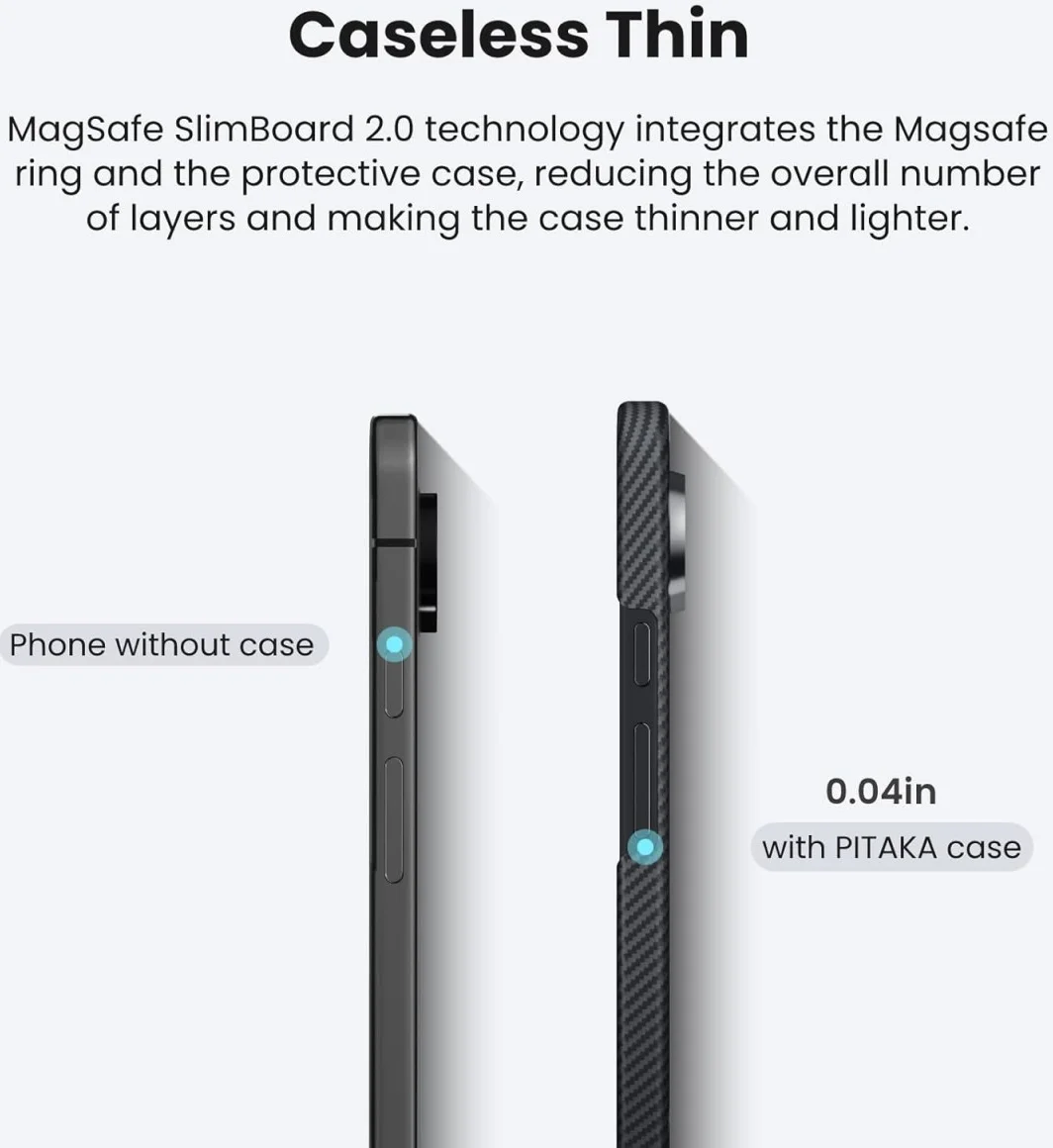 PITAKA MagEZ 6 Google Pixel 9 Pro XL Hoesje 600D Ultra Dun MagSafe Zwart afbeelding 5