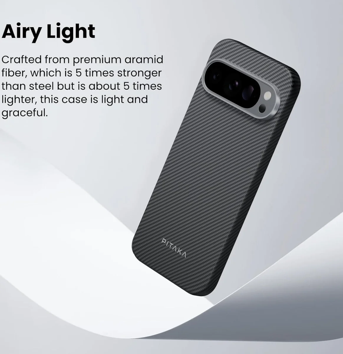 PITAKA MagEZ 6 Google Pixel 9 Pro XL Hoesje 600D Ultra Dun MagSafe Zwart afbeelding 6