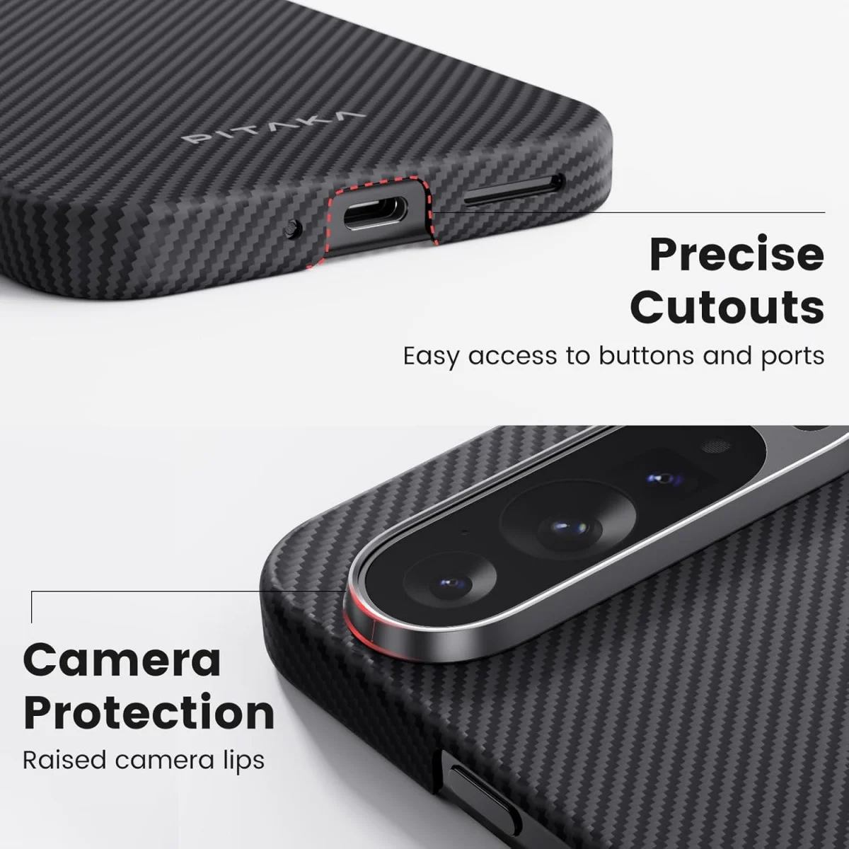 PITAKA MagEZ 6 Google Pixel 9 Pro XL Hoesje 600D Ultra Dun MagSafe Zwart afbeelding 7