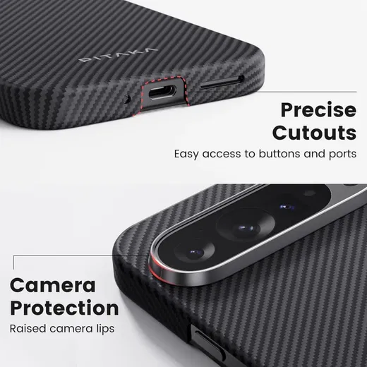 PITAKA MagEZ 6 Google Pixel 9 Pro XL Hoesje 600D Ultra Dun MagSafe Zwart afbeelding 7