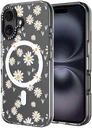 HappyCase Joy Apple iPhone 16 Hoesje MagSafe Back Cover Daisy Hearts