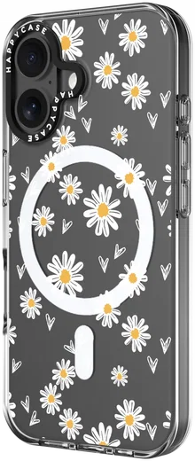 HappyCase Joy Apple iPhone 16 Hoesje MagSafe Back Cover Daisy Hearts afbeelding 17