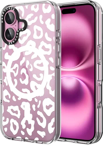 HappyCase Joy Apple iPhone 16 Hoesje MagSafe Back Cover Wild Leopard afbeelding 1