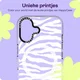 HappyCase Joy Apple iPhone 16 Hoesje MagSafe Back Cover Silver Zebra afbeelding 4