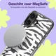 HappyCase Joy Apple iPhone 16 Hoesje MagSafe Back Cover Silver Zebra afbeelding 5