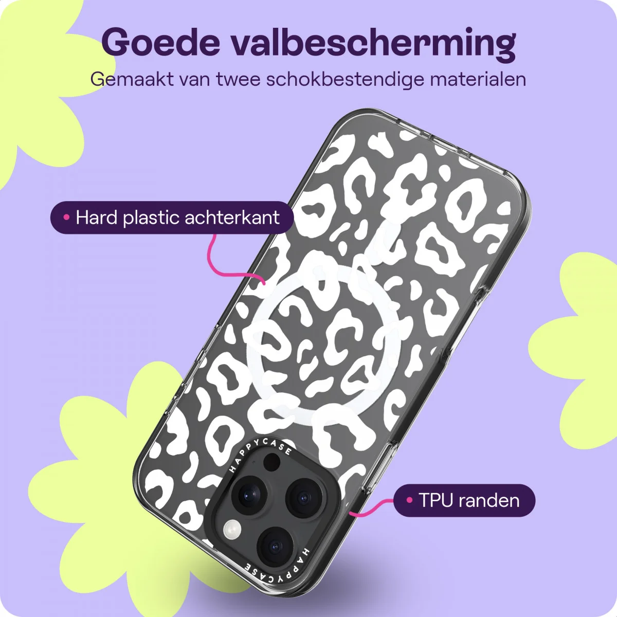 HappyCase Joy Apple iPhone 16 Pro Hoesje MagSafe Back Cover Wild Leopard afbeelding 6