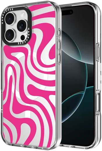 HappyCase Joy Apple iPhone 16 Pro Hoesje MagSafe Back Cover Wavy Swirl afbeelding 1