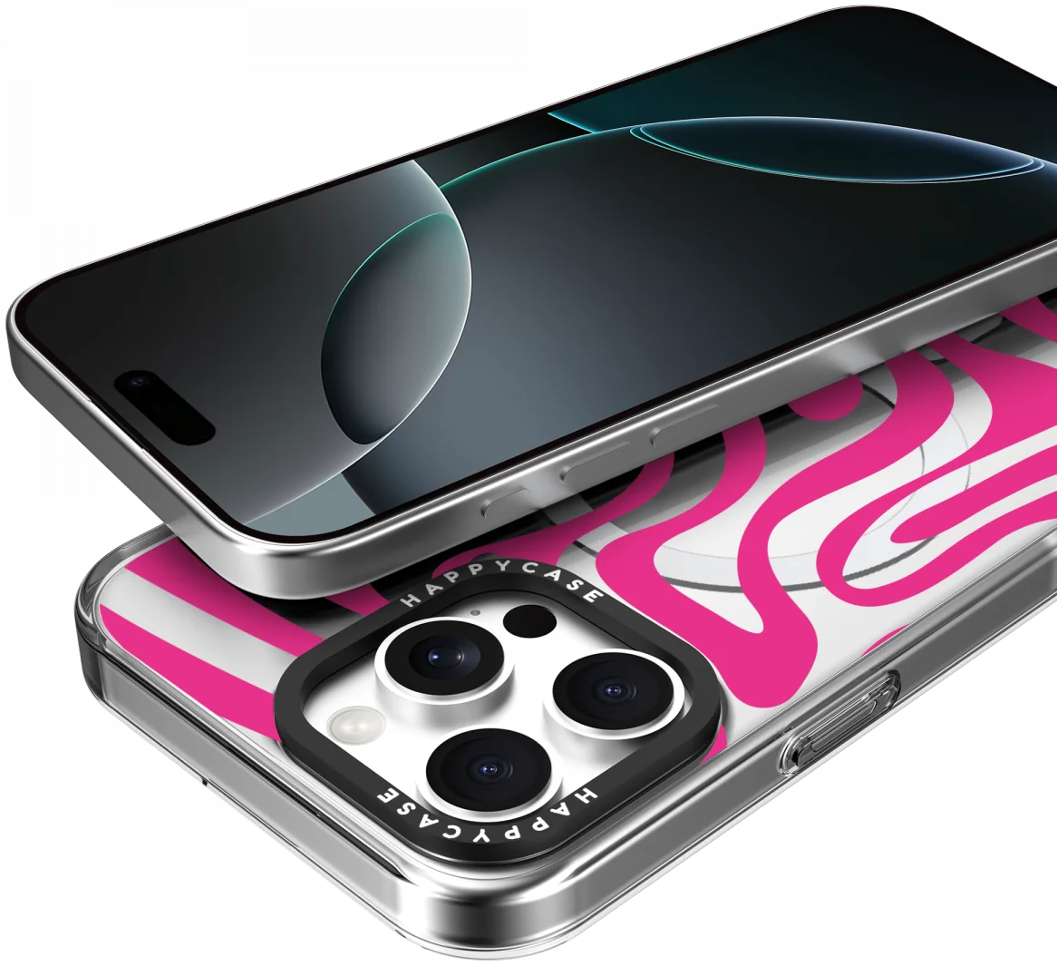 HappyCase Joy Apple iPhone 16 Pro Hoesje MagSafe Back Cover Wavy Swirl afbeelding 11
