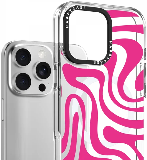 HappyCase Joy Apple iPhone 16 Pro Hoesje MagSafe Back Cover Wavy Swirl afbeelding 2