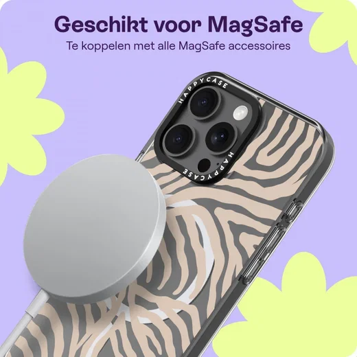 HappyCase Joy Apple iPhone 16 Pro Hoesje MagSafe Back Cover Safari Tiger afbeelding 5
